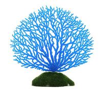 Amaone Fish Tank Plants, Aquarium Artificial Plastic Plant Coral Water Grass Fish Tank Decoration Underwater Simulation Aquatic Creature Aquarium Landscape Ornament (Blue)