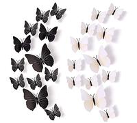 Amaonm® 24pcs 3d Vivid Special Man-made Lively Butterfly Art DIY Decor Wall Stickers Decals Nursery Decoration, Bathroom Décor, Office Décor, 3d Wall Art, 3d Crafts for Wall Art Kids Room Bedroom