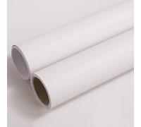 Amaowdc Self Adhesive Wallpaper White Peel and Stick Wallpaper 44.5cmX300cm Vinyl Wrap for Furniture Sticky Back Plastic Matte Warm White Waterproof Removable Paper for Living Room Bedroom Wall