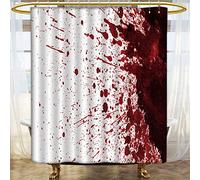 AmaPark Rust Metal Grommets Shower Curtain dry blood splatter Printed bathroom curtain
