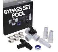 Amapool Swimming Pool Bypass Kit 12 Pieces I Kit for Pool Heating and Sand Filtration System I Valve 3 Way Pool I Swimming Pool Connection Kit I Swimming Pool Diversion Kit