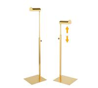 AmaQueen 2 Pcs Adjustable Purse Hanger Rack, Stainless Steel Purse Holder Display Shelf for Table, Handbag Bag Boutique Wreath Stand Retail for Display (2 Pcs Golden)