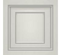 Amara Panel Vinyl Textured Wallpaper Belgravia Off White One Size
