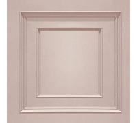 Amara Panel Vinyl Wallpaper Blush Pink - Wood Panel - Belgravia 7377