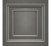 Amara Panel Vinyl Wallpaper Silver/Gunmetal Grey Belgravia 7390