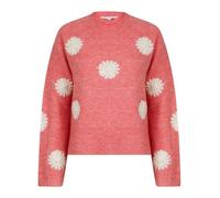 AMARA REYA Women's Drop Shoulder Embroidered Crew Neck Rib Knit Jumper