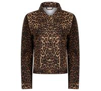 AMARA REYA Women's 'Zephyr' Stretch Cotton Lightweight Casual Denim Leopard Print Summer Jacket