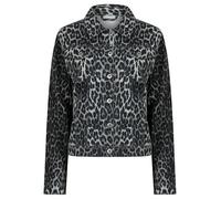 AMARA REYA Women's 'Zephyr' Stretch Cotton Lightweight Casual Denim Leopard Print Summer Jacket