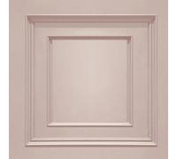 Amara Wood Panel Vinyl Textured Wallpaper Belgravia Baby Pink One Size