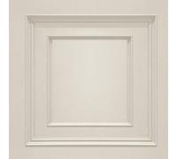 Amara Wood Panel Vinyl Textured Wallpaper Belgravia Cream One Size