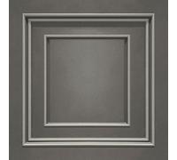 Amara Wood Panel Vinyl Textured Wallpaper Belgravia Metallic Silver One Size