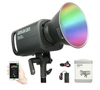 Amaran 150C RGBWW Full-Color 150W Output Bowens Mount LED Video Studio light, CCT 2500K to 7500K, with 9 System FX, Support Sidus Link App Sidus Mesh