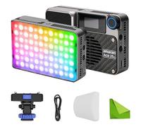 Amaran Ace 25c Pocket On-Camera RGBWW LED Video Light, 25W & 32W Boost Mode, Full-Color CCT 2300-10000K, 1171 Lux@1m(5600K), 4500mAh Rechargeable Battery with PD Fast Charging Tiktok（Silver）