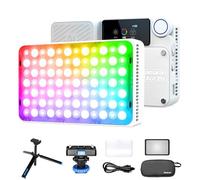 Amaran Ace 25c RGBWW LED Video Light Kit CCT 2300K-10000K CRI 95+ TLCI 95+ Supports APP Control with Magnetic Mount Light Control Grid & Mini Tripod (White)