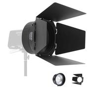 Amaran Fresnel Light Modifier with Adjustable Beam 4-Leaf Barn Doors for Amaran Ray 360c and 660c Halo 600x 300x and Big Bowens Mount LED Light