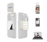 amaran Go Mini Phone Light, Magnetic LED with Dual Mirror Light, Adjustable 2700K-6500K CCT, 10 Lighting Effects, USB-C Fast Charging, Soft & Accurate Lighting for Mobile Creators (White)
