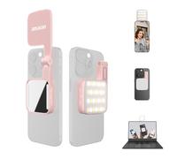 amaran Go Mini Phone Light, Magnetic LED with Dual Mirror Light, Adjustable 2700K-6500K CCT, 10 Lighting Effects, USB-C Fast Charging, Soft & Accurate Lighting for Mobile Creators (Pink)