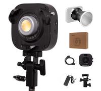 Amaran Halo 60x with Mini Reflector,63W Bi-Color COB Monolight- 3,270 Lux, | CRI 96+,CCT 2,700K - 6,500K, 28dBA Quiet,Dual AC/USB-C Power, App Control, Bowens Mount Continuous Light for Photography