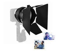 Amaran Mini Fresnel with 4-Leaf Mini Barn Doors Ultra-Compact Fresnel Attachment for Amaran Ray 60c and 120c Halo 100x 60x Other Bowens Mount Light