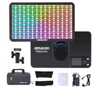 Amaran Pano 60c Kit Led Video Panel Light 60W RGBWW Full Color Lights,CCT 2,300K-10,000K,12 Lighting Efects,App Control,Support USB-C PD,with Softboxes and Carrying Case (Charcoal)