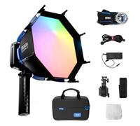 Amaran Ray 120c 120W Ultra-Compact RGB Video Light - 6,850 LUX,CRI 95+,CCT1,800K-20,000K,APP Control with Octa Dome 30cm Softbox for Professional Studio/Streaming/On-Location Lighting