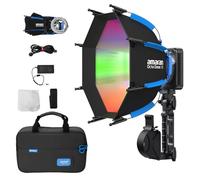 Amaran Ray 120c Full Color RGB Video Light,120W Compact Bowens Mount COB LED Light with Octa Dome 30 Softbox,CCT 1,800K-20,000K,APP Control for Photography,Live Streaming