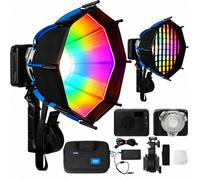 Amaran Ray 120c RGB LED Video Light 120W COB Studio Light Bowens Mount IP54 | Octa Dome 30 Softbox, USB-C PD, App/NFC Control, CCT 1800-20000K, OmniColor Engine, 6850 Lux, for YouTube, Vlog, Streaming