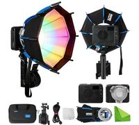 Amaran Ray 60c RGB LED Video Light, 60W Studio Photography Light with Octa Dome 30 Softbox, 1,800K-20,000K, IP54 Waterproof, USB-C PD, APP/NFC Control, Bowens Mount for YouTube,Vlog,Live Streaming