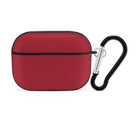 Amaranth Red AirPod Pro Case, Anti Scratch Hard PC Cover with Keychain, AirPod Pro 2nd/1st Case Accessories for Women Men, Black-Style