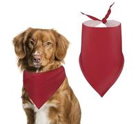Amaranth Red Dog Bandanas for Feeding Grooming, Triangle Pet Bibs Washable Pets Scarf for Cats & Dogs