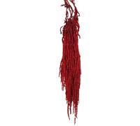 Amaranthus Artificial Flower, 24-31.5" Hanging Dried Flower Bouquet, Lifelike Natural Vine Dried Flowers, Reusable Dried Plants for Wedding Bouquet Wall Home Party Decor, Dark Red