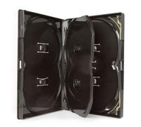Amaray 1 x Dragon Trading 6 Disc Black DVD Disc Case with 14mm Spine and Outer Sleeve to Hold 6 Discs of Any Format.
