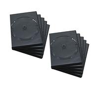 Amaray DVD CD Cases 14 mm Single Black Pack of 10