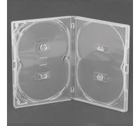 AMARAY DVD Hülle, Hüllen Multibox transparent für 4 Discs