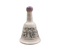 Amarcord La Romagna Ceramic Souvenir Bell Rimini Lilac Decoration