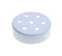 AMARCORDS - Kit Metal Ceiling Rose, 7 Holes, Color White, lamp Ceiling Canopy Complete with Cable clamp Accessories, Screws and Ceiling Bracket. Diameter 100mm Height 35mm