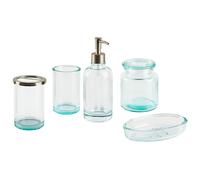 5-Piece Bathroom Accessories Set AMARGA Glass Green