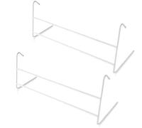 Amari Bargains Clothes Drying Rack - 2 Bar Radiator Airer - Space Saving Clothes Airer - Two Bar Lightweight Washing Line - Indoor Dryer Towel Rail - Cloth Hanging Laundry Racks - White (2)