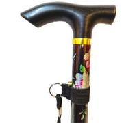 Amari Bargains Foldable Walking Stick - Adjustable Lightweight Walking Cane - Walking Stick Rubber Ends & Mobility Aids, Folding Walking Sticks for Men & Women, Disability Aids (Black Flower)