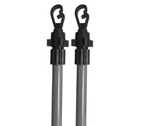 Amari Bargains Washing Line Prop - Telescopic Laundry Support Pole - 2.4M Extending Heavy Duty Clothing Line Pole, Indoor and Outdoor Clothes Line Prop, Ideal for Home, Garden (2 x 8ft Washing Prop)