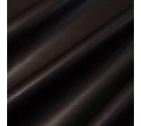 Amarillo Faux Leather Fabric, 142cm Width, Fire Retardant, PU Leather, Premium Upholstery Material by The Metre (Black)
