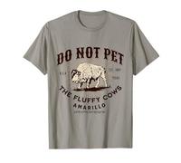 Amarillo Texas Do Not Pet The Fluffy Cows Funny Bison T-Shirt