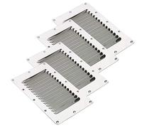 Amarine Made Stainless Steel Stamped Louvered Vent Rectangular Marine Vent for Yachts and Boats - 07720S - 5" X 9" (4)