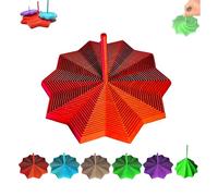 Amarise 3D-Printed Expanded Sensory Fidget Star - Spiral Honeycomb Hexagon with Handle, Stress Relief Toy, for Adults & Teens, PLA Material (Red, 6.89in)