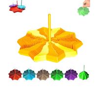Amarise 3D-Printed Expanded Sensory Fidget Star - Spiral Honeycomb Hexagon with Handle, Stress Relief Toy, for Adults & Teens, PLA Material (Gold, 4.72in)