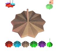 Amarise 3D-Printed Expanded Sensory Fidget Star - Spiral Honeycomb Hexagon with Handle, Stress Relief Toy, for Adults & Teens, PLA Material (Brown, 6.89in)