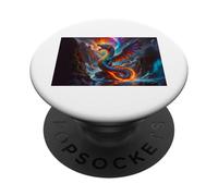 Amaru Inca mythology winged rainbow serpent of sky and earth PopSockets Adhesive PopGrip