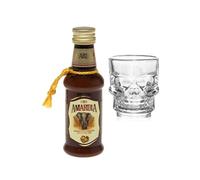 Amarula Marula Fruit and Cream Liqueur 50ml with Shot Glass | Miniature Alcohol | All Occasion Gift