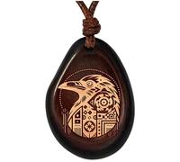 Amarumi Hand Made Pendant from Taguanuss - Symbol of Joy, Harmony & Connection with Nature | Indian Jewellery, Größenverstellbar, Wood, 0