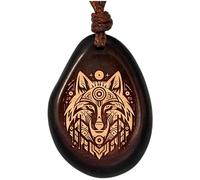 Amarumi Hand Made Pendant from Taguanuss - Symbol of Joy, Harmony & Connection with Nature | Indian Jewellery, Größenverstellbar, Wood, 0